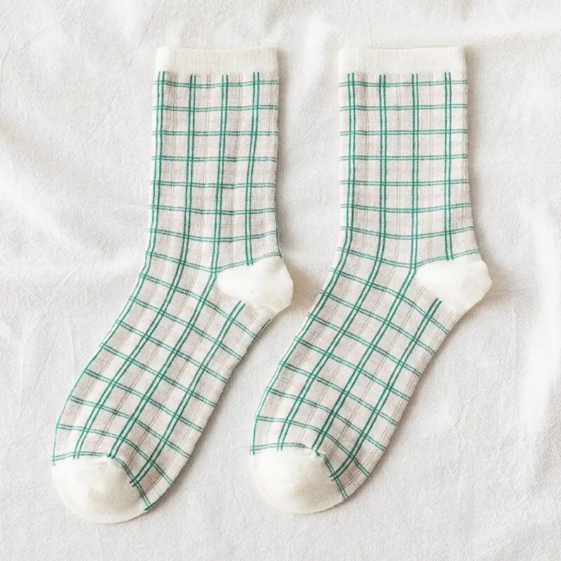 Cute Pastel Sweet Socks - Small Grid / One Size