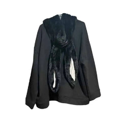 Cute Rabbit Ear Loose Hoodie for Women