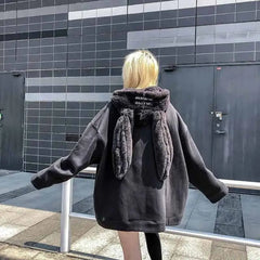 Cute Rabbit Ear Loose Hoodie for Women