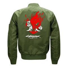 Cyberpunk 2077 Samurai Bomber Jacket / Green / XXXL
