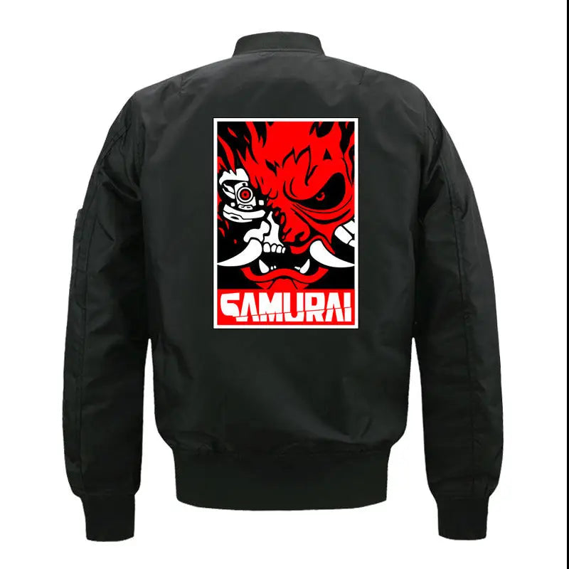 Cyberpunk 2077 Samurai Bomber Jacket - Logo / Black / M