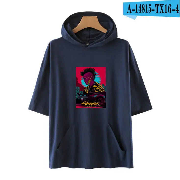 Cyberpunk 2077 Short-sleeved T-shirt - E Tibetan Blue / M