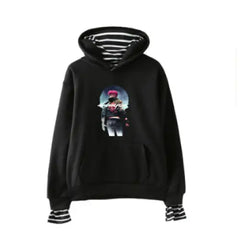 Cyberpunk 2077 striped sleeve Hoodie