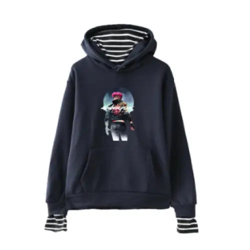 Cyberpunk 2077 striped sleeve Hoodie