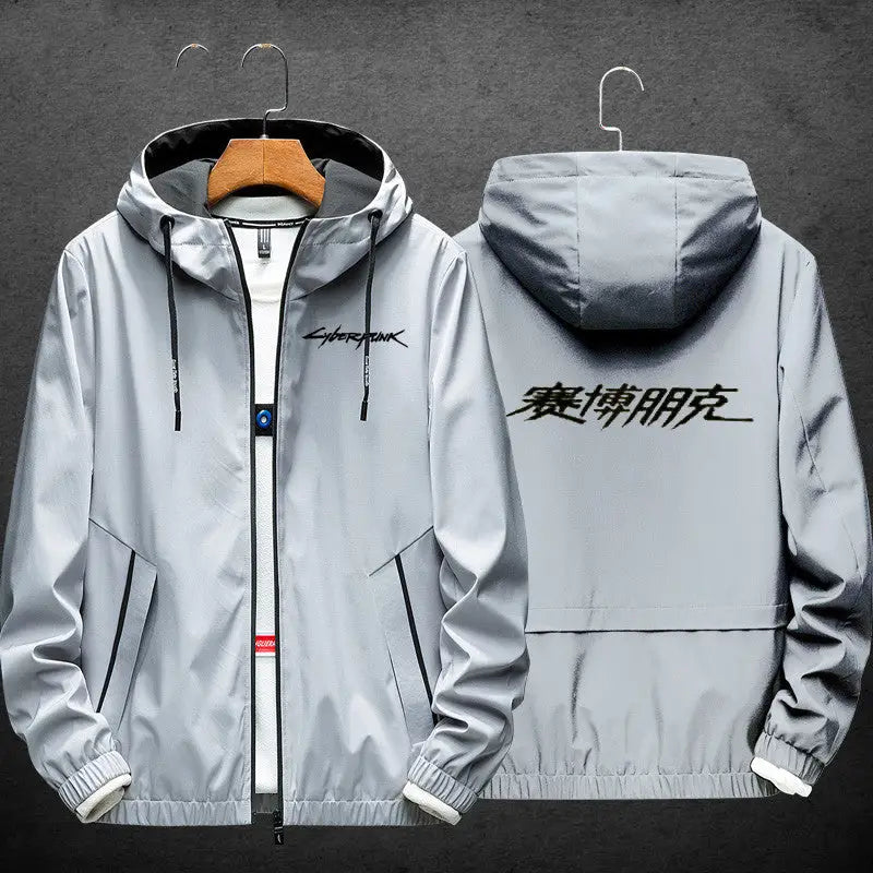 Cyberpunk Casual Jacket with Start Game Option Design