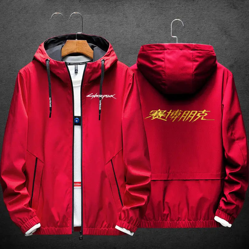 Cyberpunk Casual Jacket with Start Game Option Design
