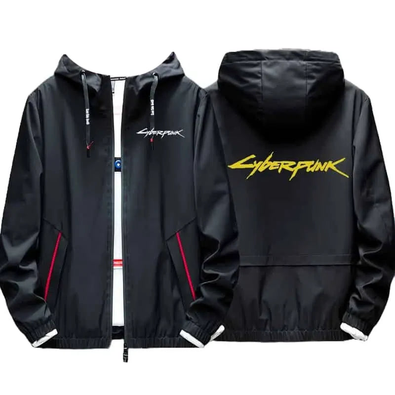 Cyberpunk Casual Jacket with Start Game Option Design