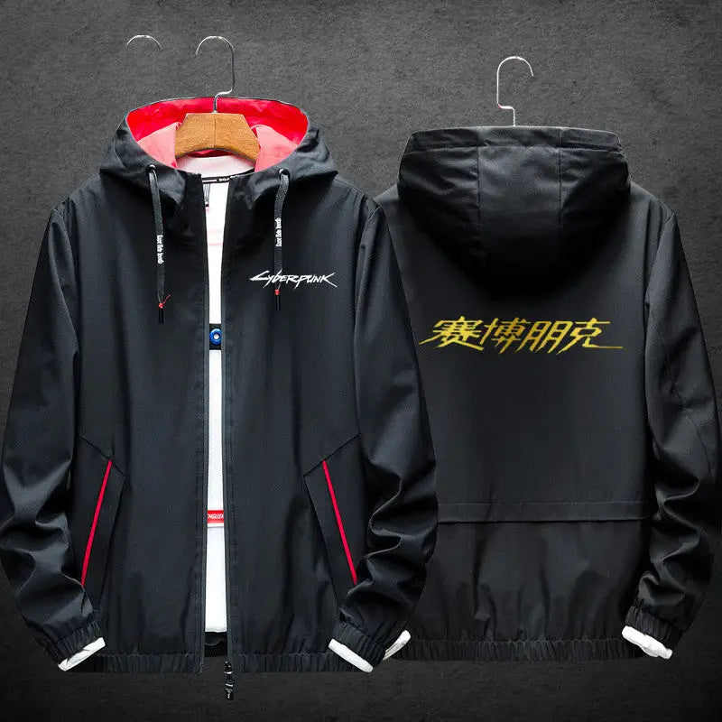 Cyberpunk Casual Jacket with Start Game Option Design