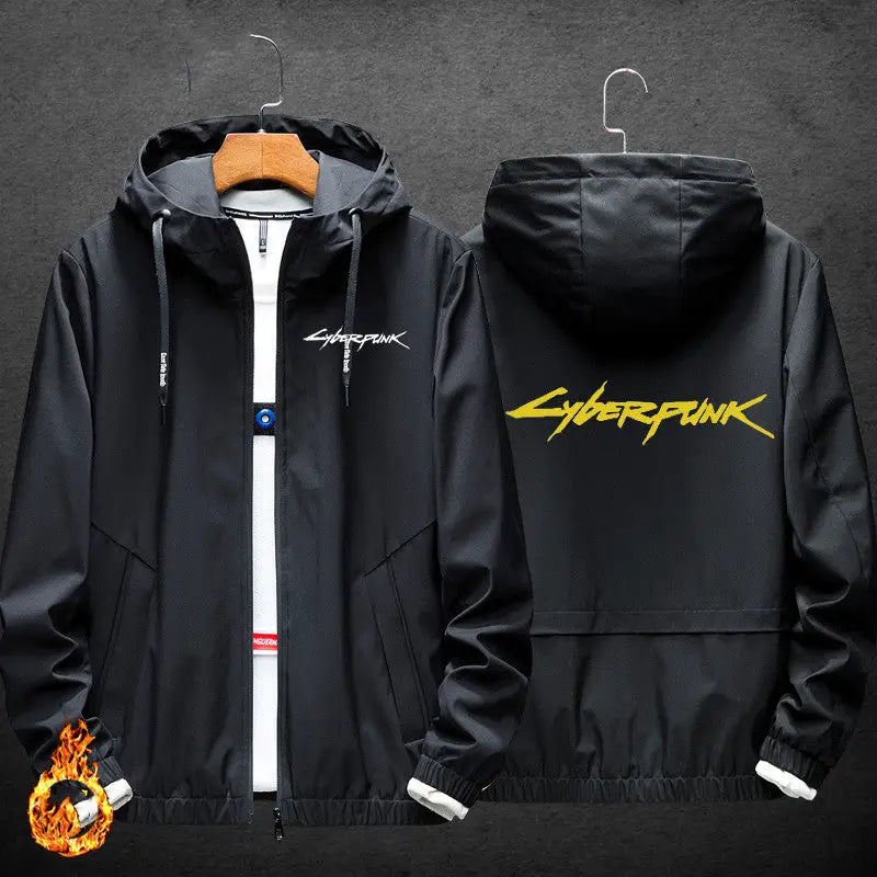 Cyberpunk Casual Jacket with Start Game Option Design