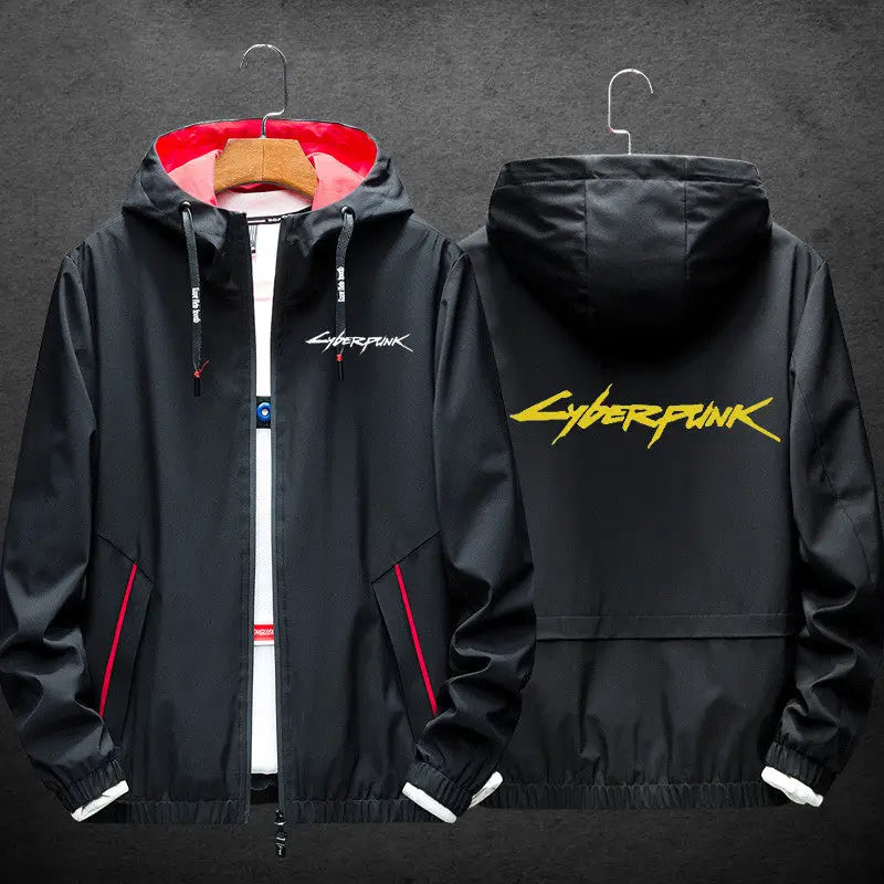 Cyberpunk Casual Jacket with Start Game Option Design