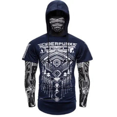 Cyberpunk Ninja Sweatshirt with Mask and Hood
