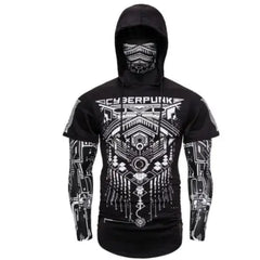 Cyberpunk Ninja Sweatshirt with Mask and Hood