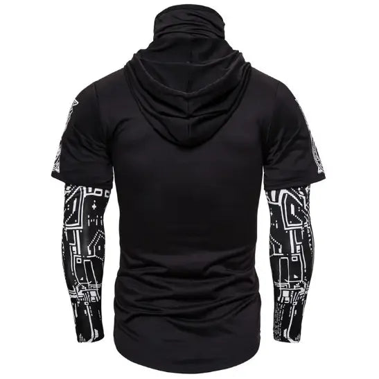 Cyberpunk Ninja Sweatshirt with Mask and Hood