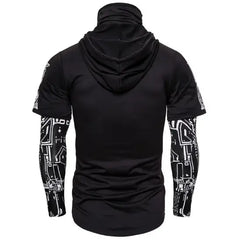 Cyberpunk Ninja Sweatshirt with Mask and Hood