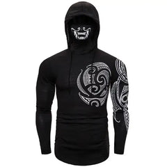 Cyberpunk Ninja Sweatshirt with Mask and Hood