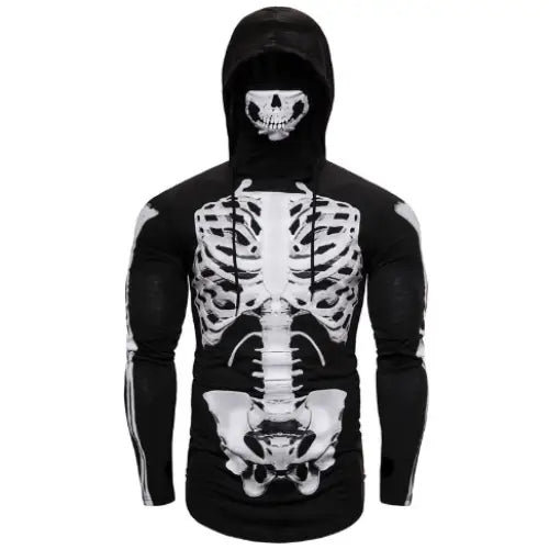 Cyberpunk Ninja Sweatshirt with Mask and Hood