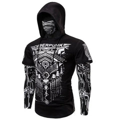 Cyberpunk Ninja Sweatshirt with Mask and Hood G13 black / S