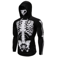 Cyberpunk Ninja Sweatshirt with Mask and Hood G15 black / S