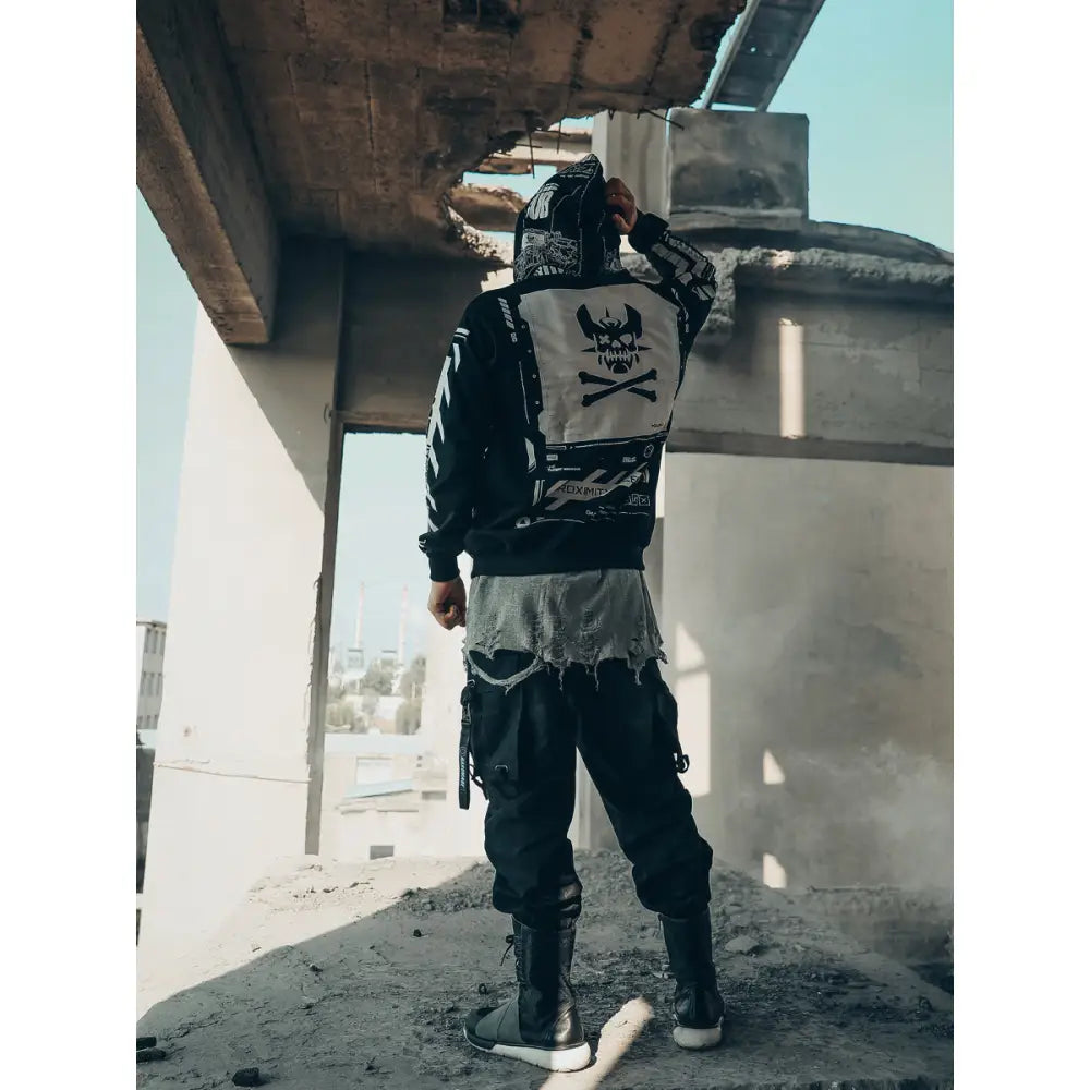 Cyberpunk Skull Post Apocalyptic Hoodie Jacket