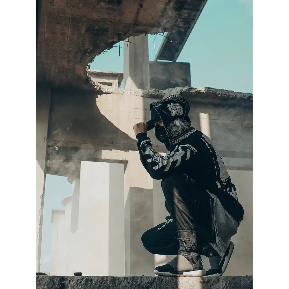 Cyberpunk Skull Post Apocalyptic Hoodie Jacket