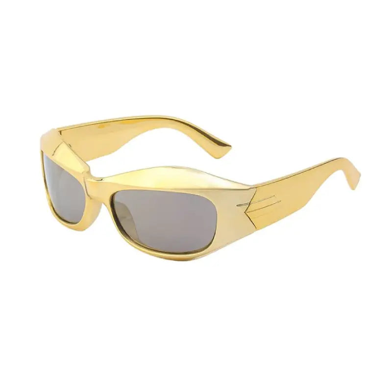 Cyberpunk Sport Sunglasses - Gold / One Size