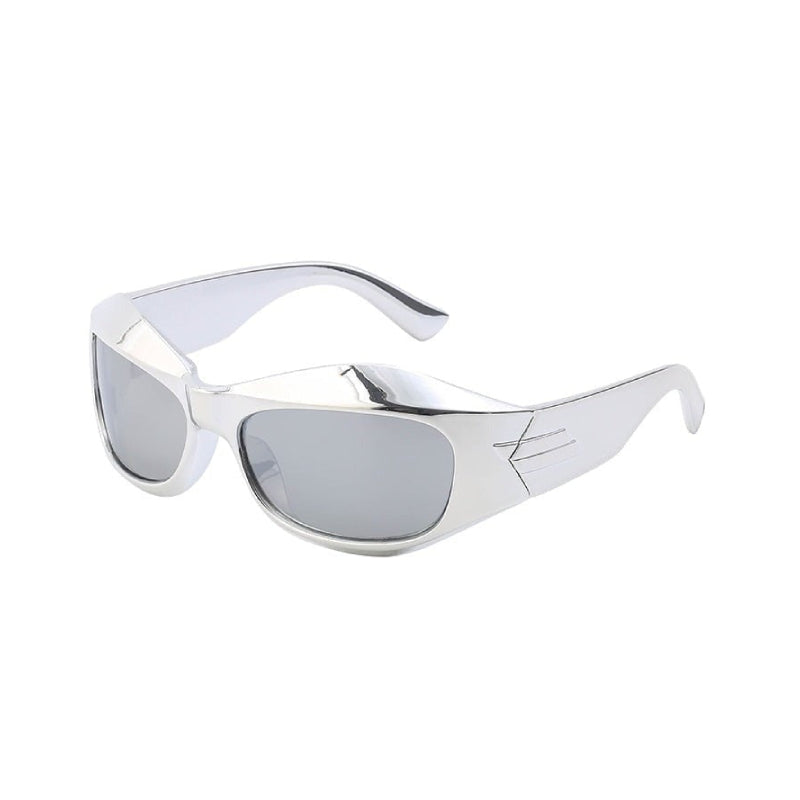 Cyberpunk Sport Sunglasses - Silver / One Size