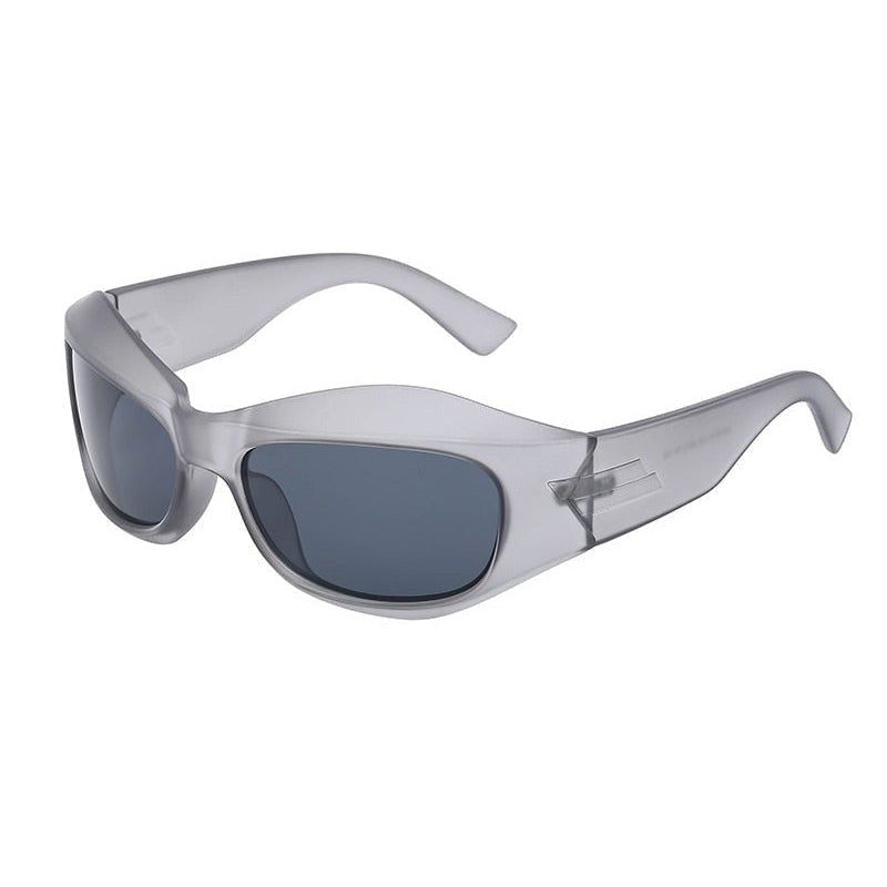 Cyberpunk Sport Sunglasses - Transparent-Gray / One Size