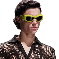 Cyberpunk Sport Sunglasses UV400 Mirror Polycarbonate Frame