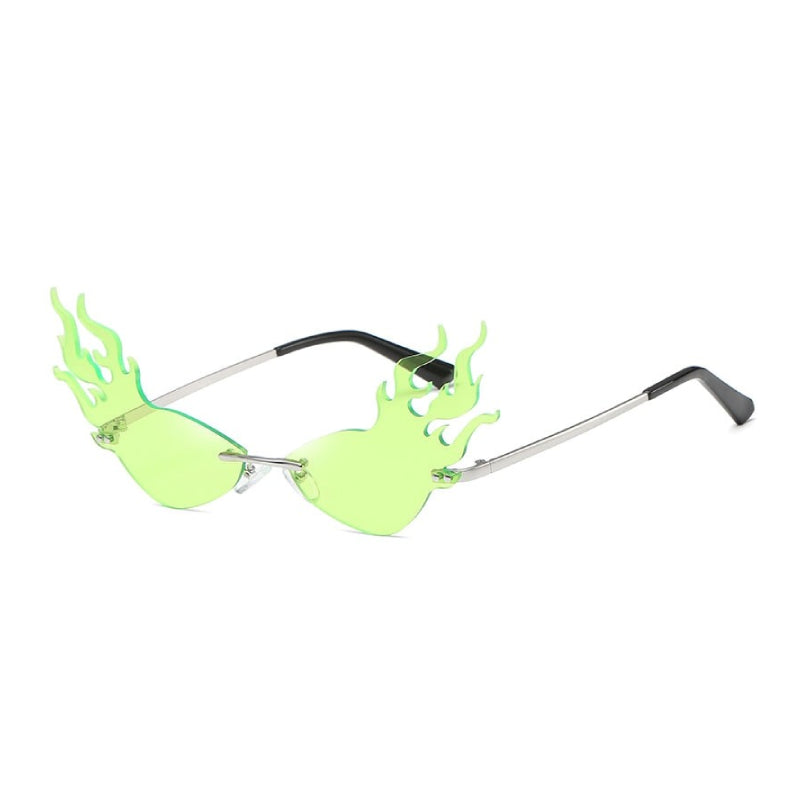 Cyberpunk Triangle Sunglasses - Light green - Accesories