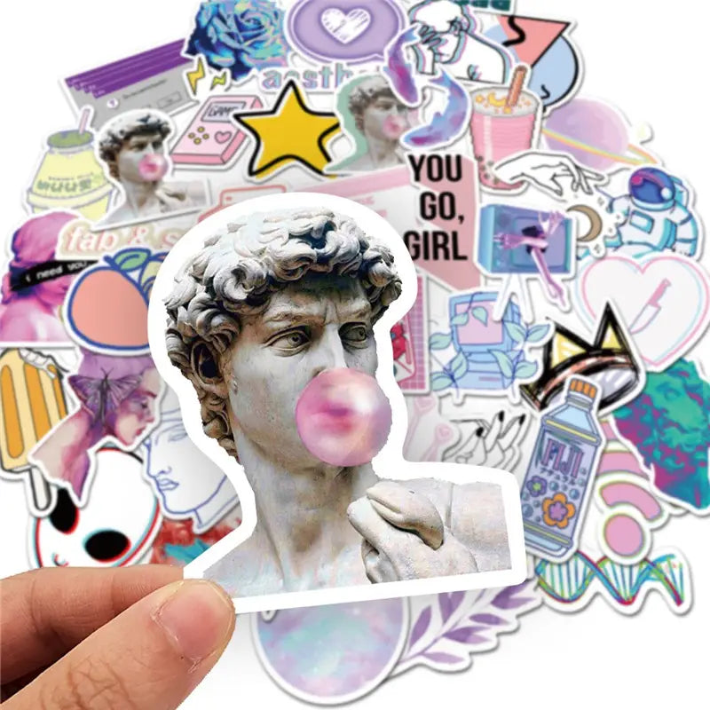 Vaporwave 50 Stickers Waterproof