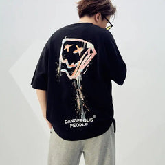Dangerous People Paper Bag Loose Fit T Shirt Black / S
