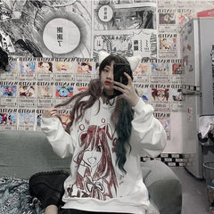 Dark Beautiful Girl Oversize Hoodie Polyester One Size