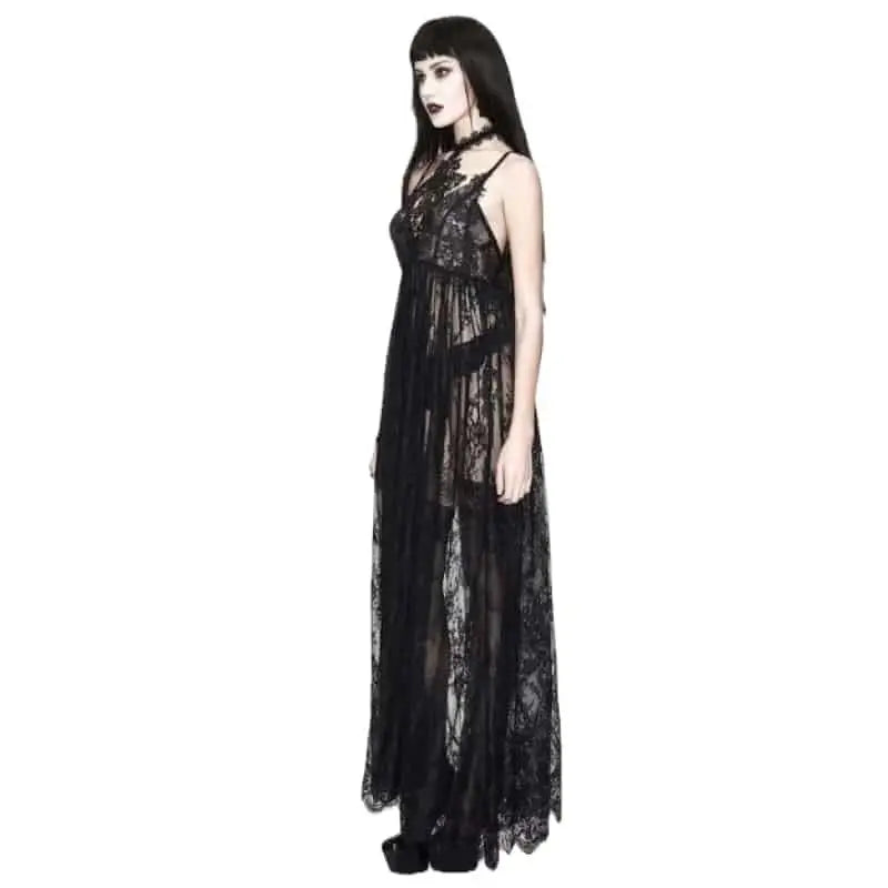 Dark Elegant Gothic Long Dress for Aesthetic Fashion