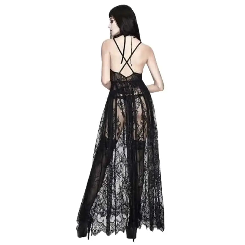 Dark Elegant Gothic Long Dress for Aesthetic Fashion