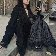 Dark Gothic Lace Flare Pants