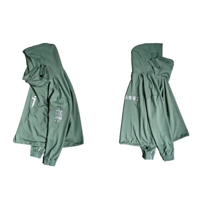 DARK Japanese Streetwear Harajuku Hoodie - Green / S