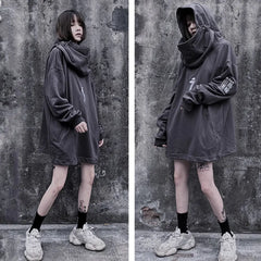 Dark Japanese Streetwear Harajuku Koi Fish Hoodie