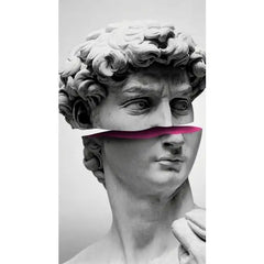 David Vaporwave Sculpture Printed Canvas