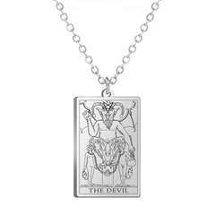 Dawapara Tarot Cards Amulet Stainless Steel Necklace