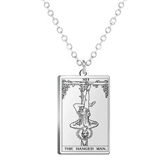 Dawapara Tarot Cards Amulet Stainless Steel Necklace Gold