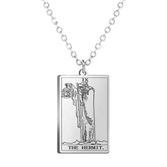 Dawapara Tarot Cards Amulet Stainless Steel Necklace Gold