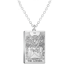 Dawapara Tarot Cards Amulet Stainless Steel Necklace