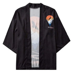 Dawn Raven Japanese Style 3/4 Sleeve Kimono