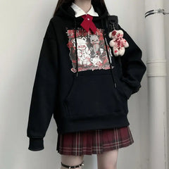 Dead Black Bear Oversize Hoodie