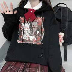 Dead Black Bear Oversize Hoodie