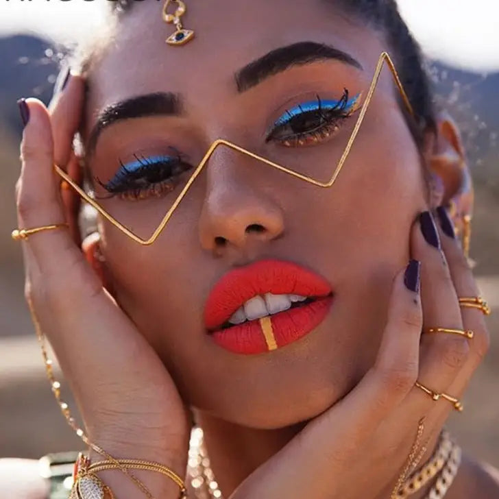 Decorative Metal Half Frame Glasses for Men and Women