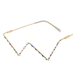 Decorative Metal Half Frame Glasses for Men and Women