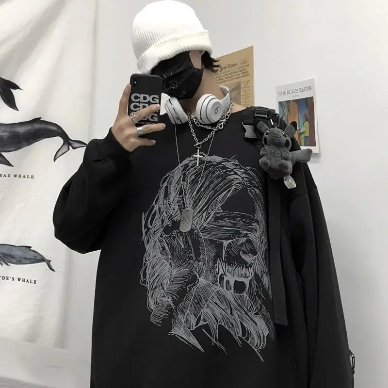 Demon Dark Gothic Oversized Sweatshirt