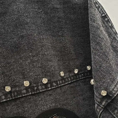 Denim Jacket Diamon Cute Bear Style