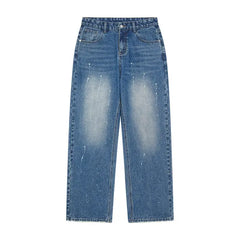Denim Loose Straight Tube Pants for Men